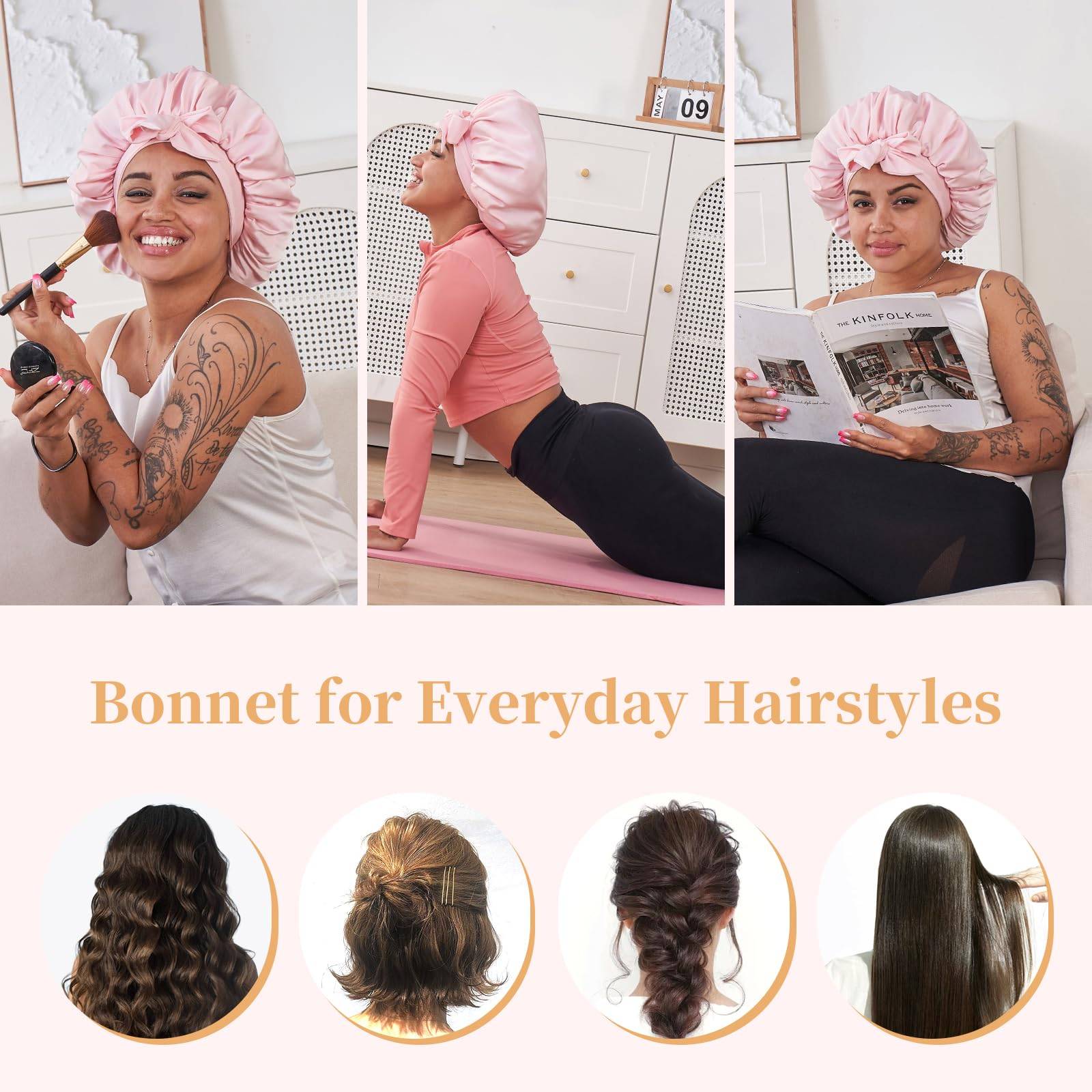 Zenea Silk hair Bonnet-Hair protection Cap